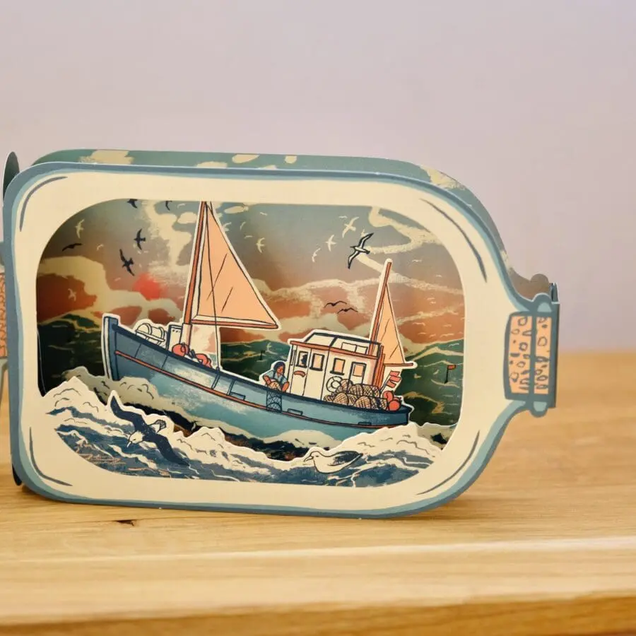 Carte 3D Pop-up Bateau de Pêche – Image 3