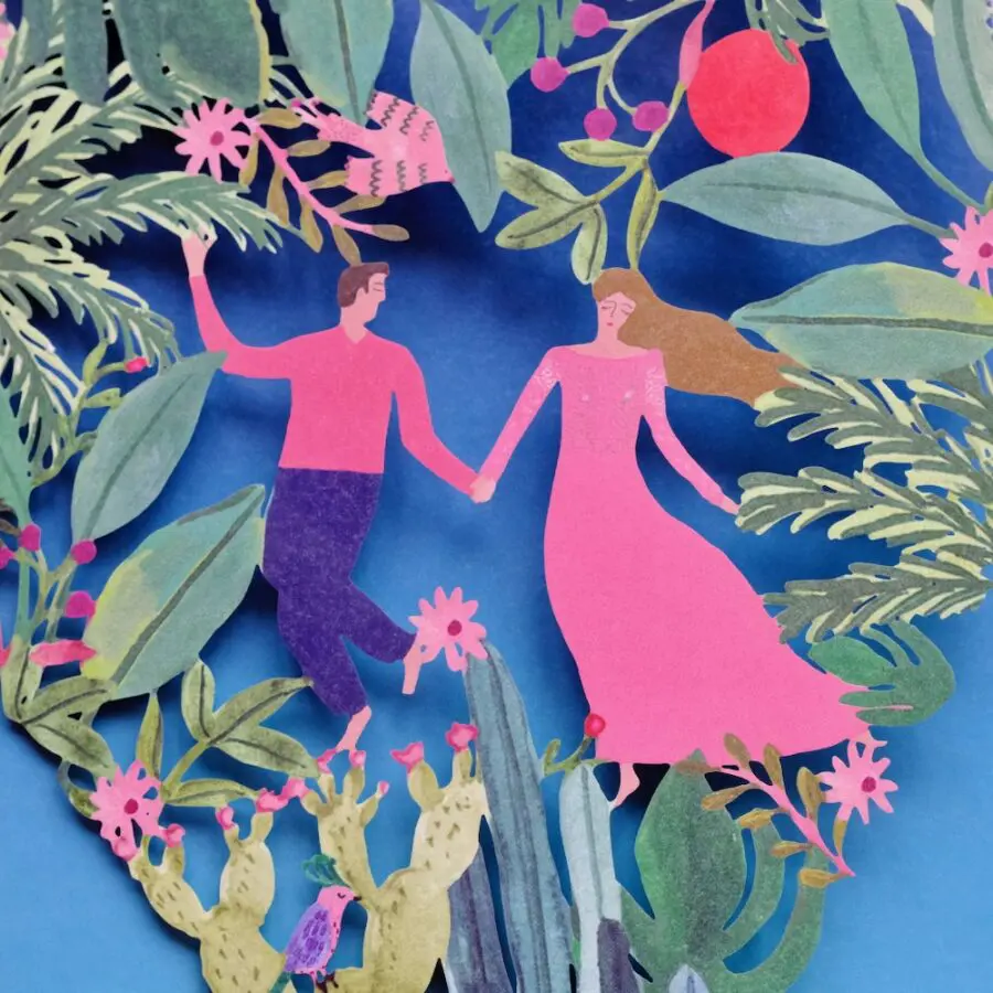 Carte Papercut Danse du Coeur – Image 5