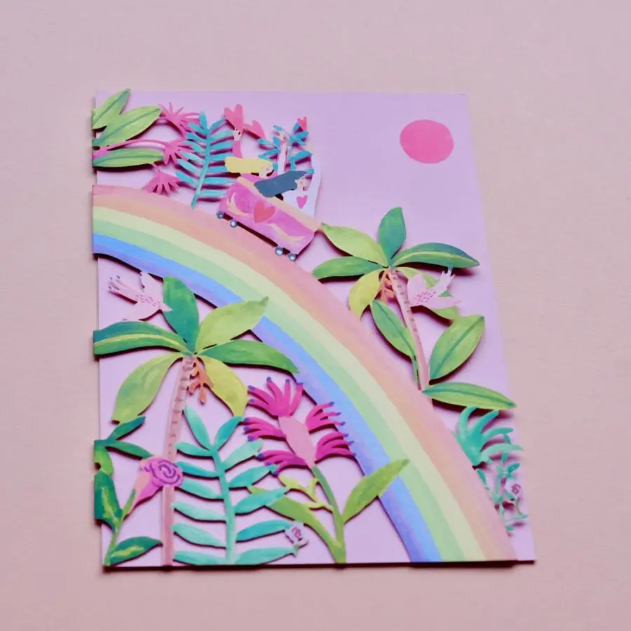 Carte Papercut Rainbow Grand Huit – Image 3