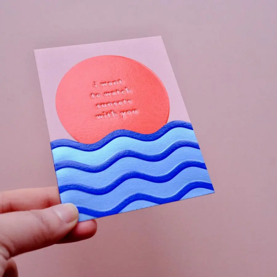 Mini Carte I Want To Watch Sunsets With You – Image 2