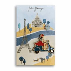 Pin's enamel scooter girl