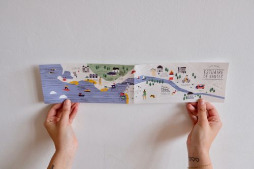Carte illustrée de nantes estuaire
