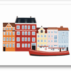 Carte postale port