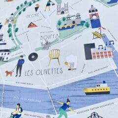 Détail des icônes du poster premium de Nantes