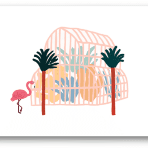 Carte postale Léa Maupetit pour Julie Flamingo