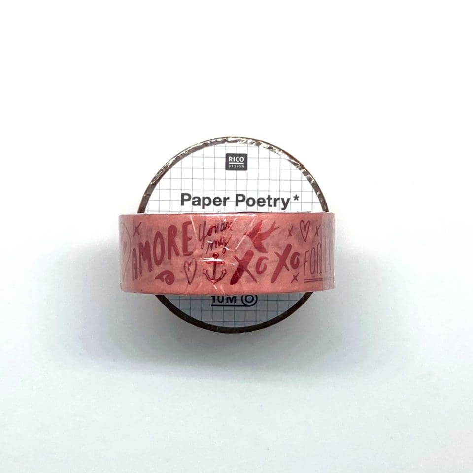 Ruban adhesif Paper Poetry Amour rose cuivré – Image 3