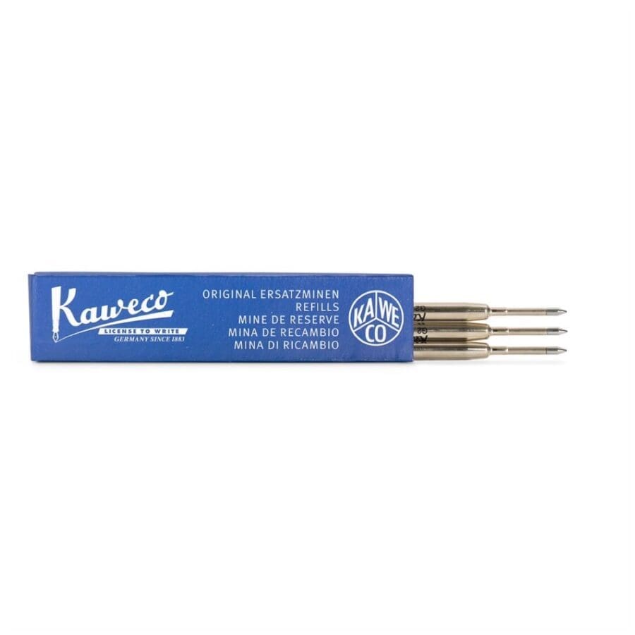 3 Recharges G2 Pointe Bille Bleu pour Roller Kaweco
