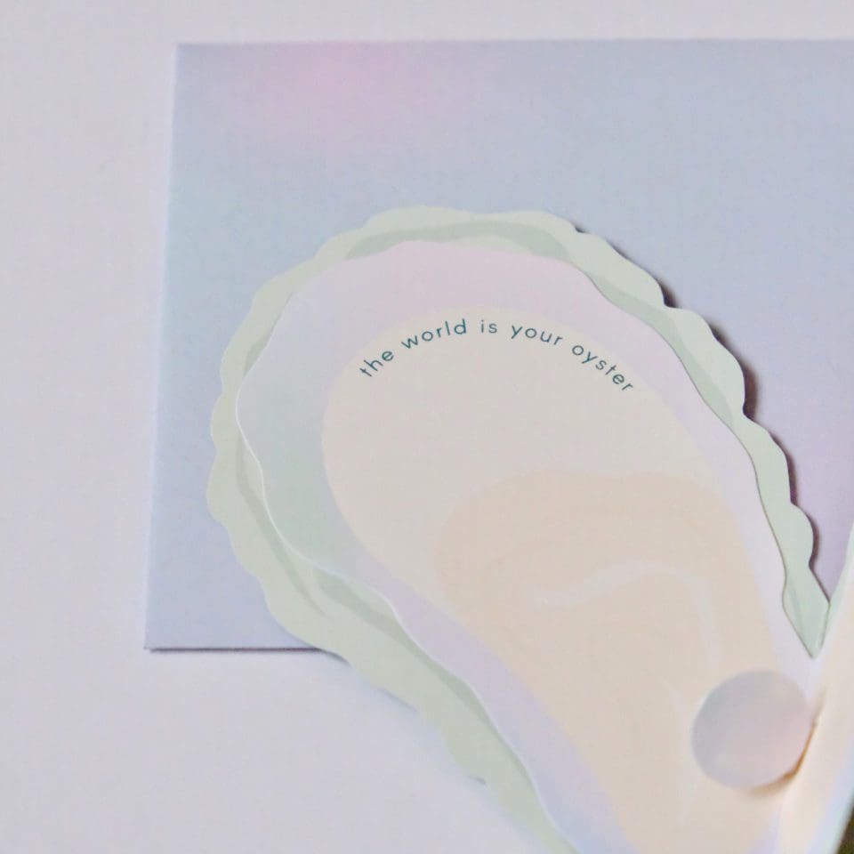 Carte pop-up Huître