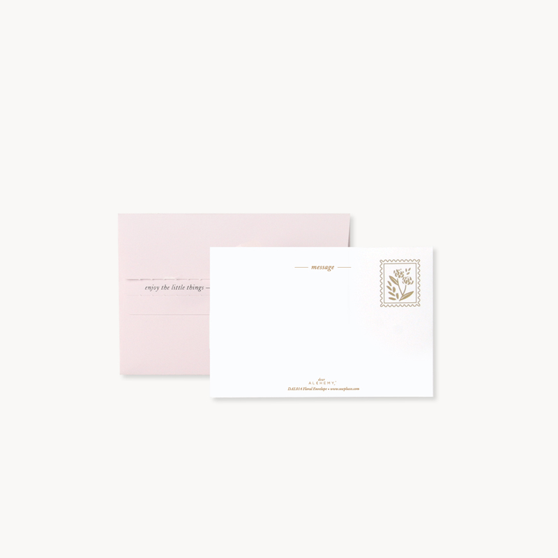 Carte & enveloppe rondes - Julie Flamingo - Papeterie de voyage