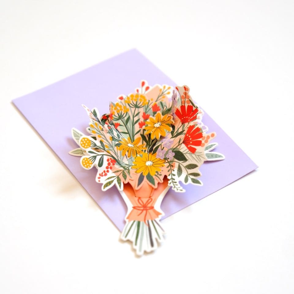 carte de voeux bouquet