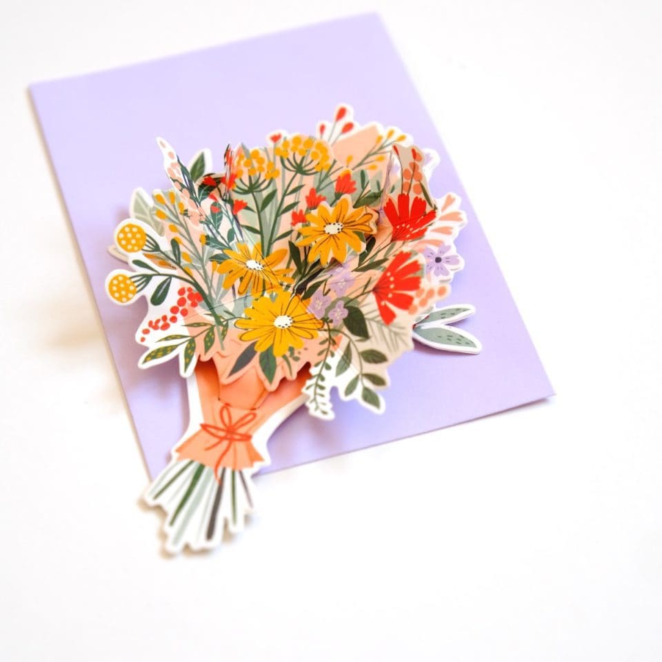 Carte pop-up Bouquet