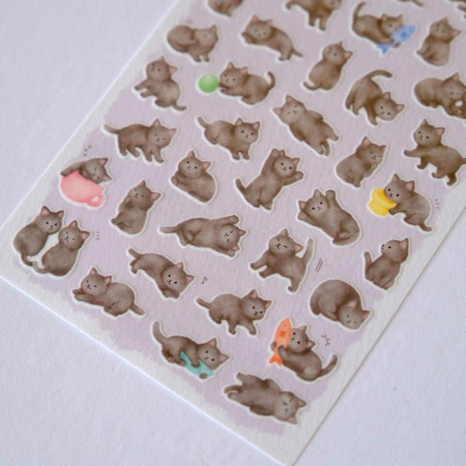 Stickers Chatons Gris – Image 2