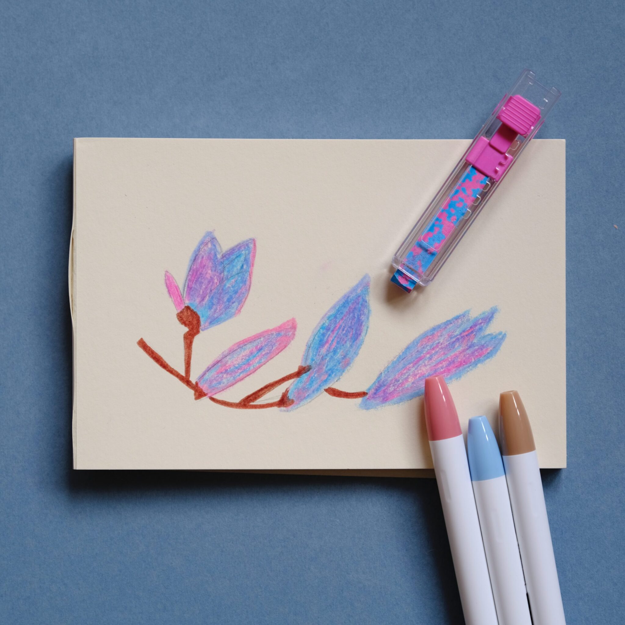 Crayon à la cire Midori Decoration - Marble Color - Arc en Ciel