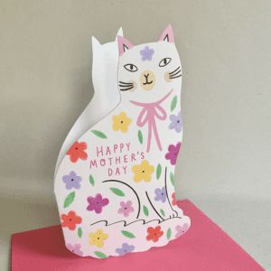 Carte Chat Fleurs Happy Mother 's Day