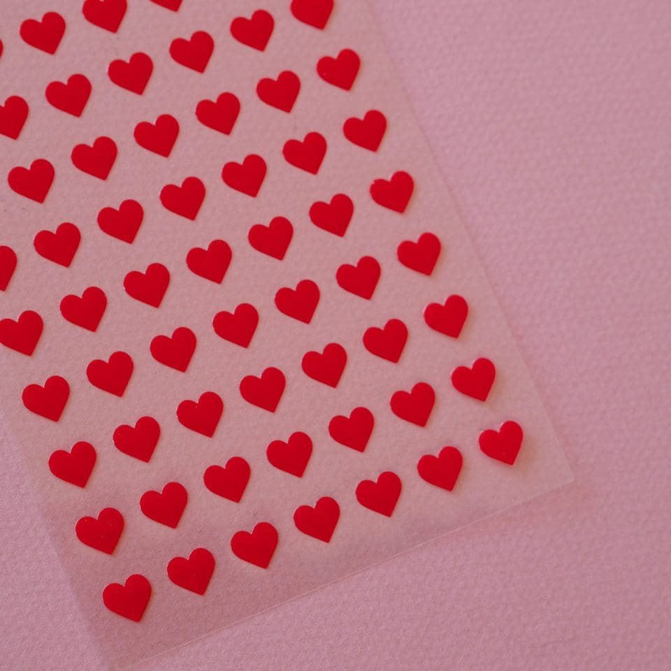 Stickers Coeurs Gel Rouges – Image 3
