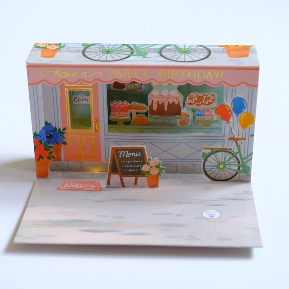 Carte Lumineuse Happy Birthday Patisserie