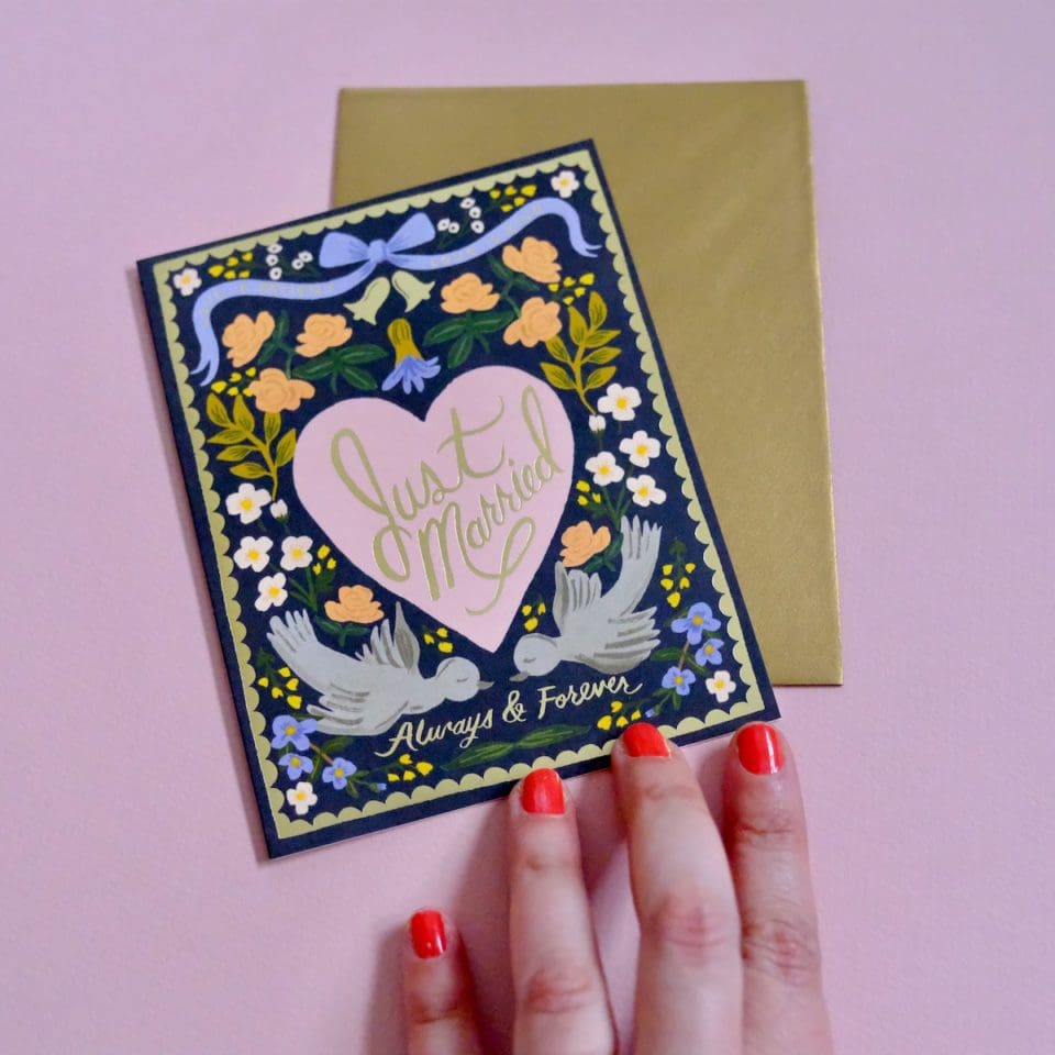 Carte Just Married Love Birds – Image 3
