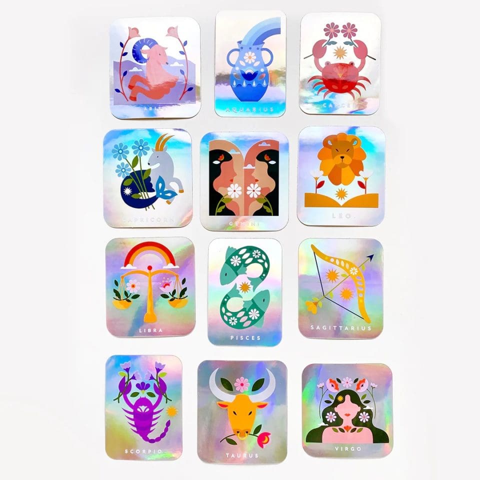 Stickers Holographiques Zodiac