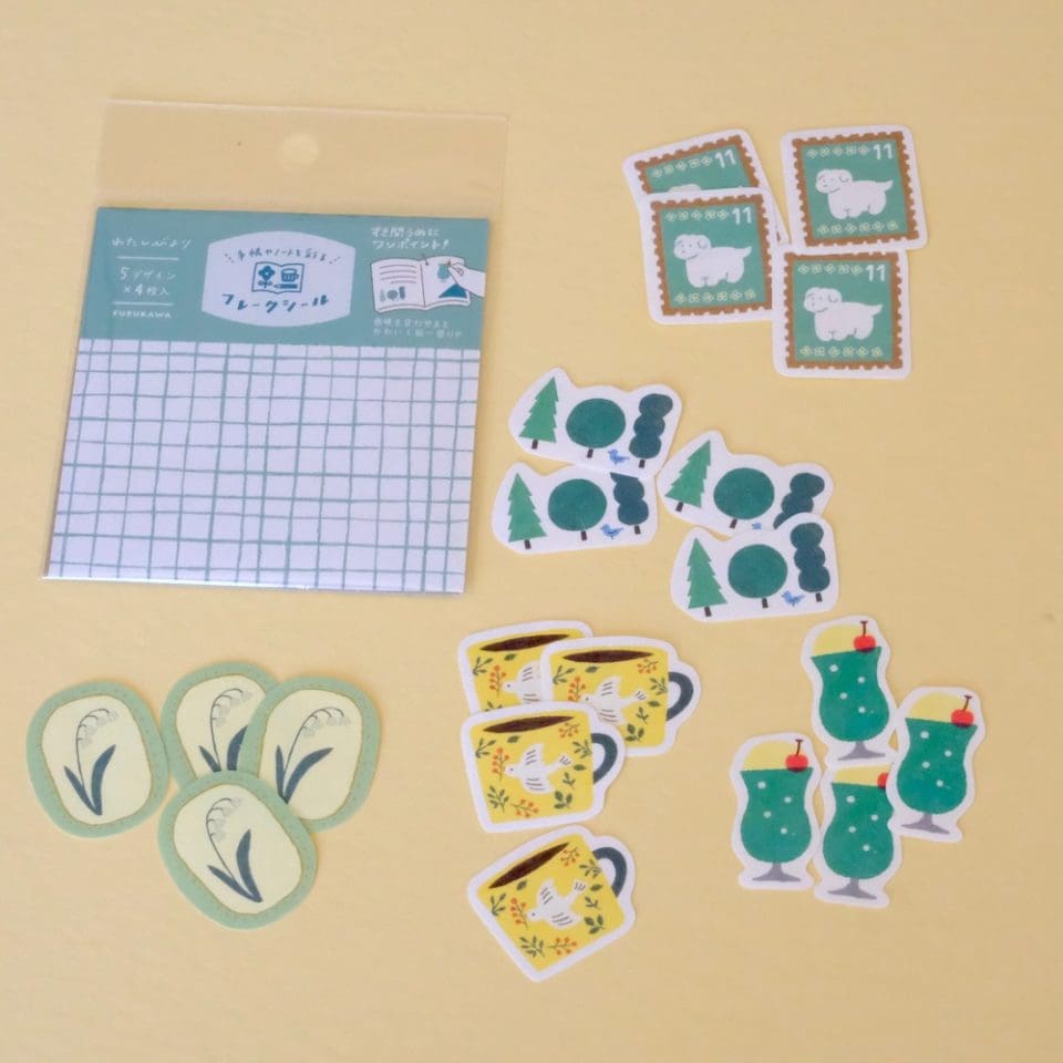Stickers Flocons Vintage Verts – Image 4
