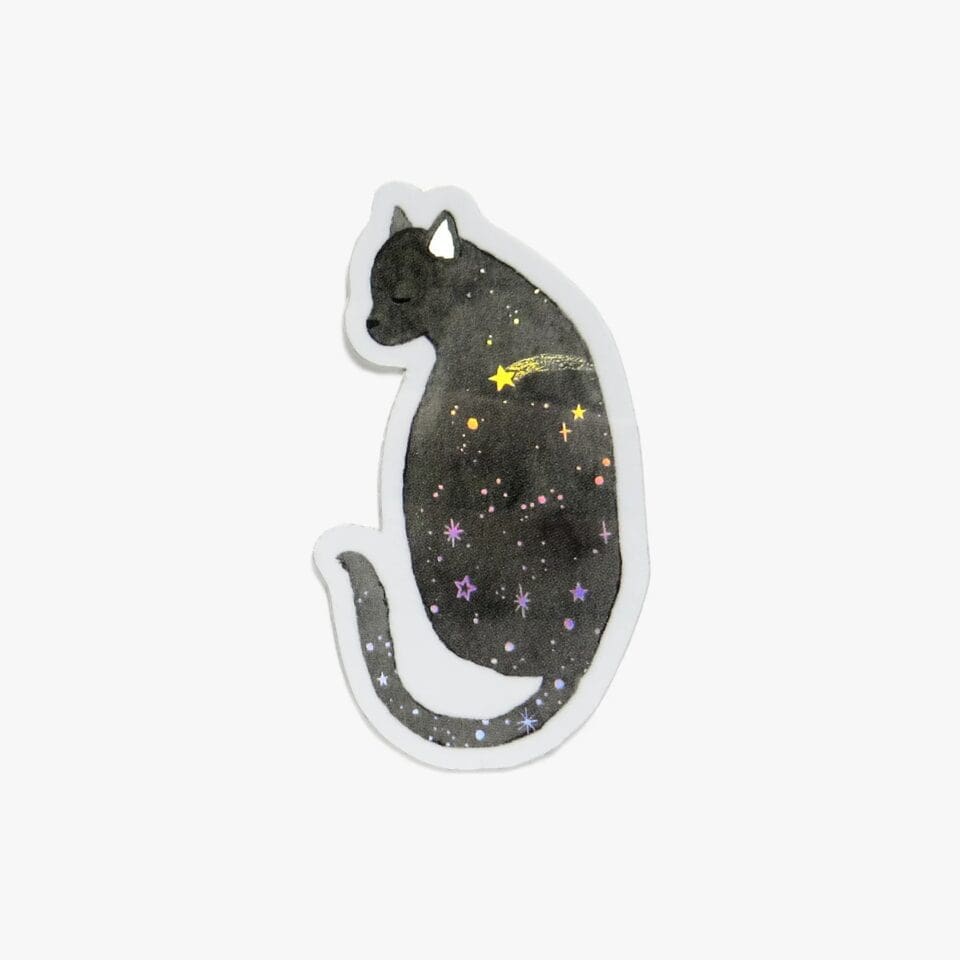 Sticker Holographique Magic Cat