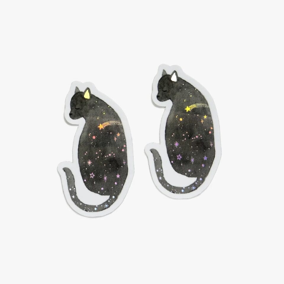Sticker Holographique Magic Cat – Image 2
