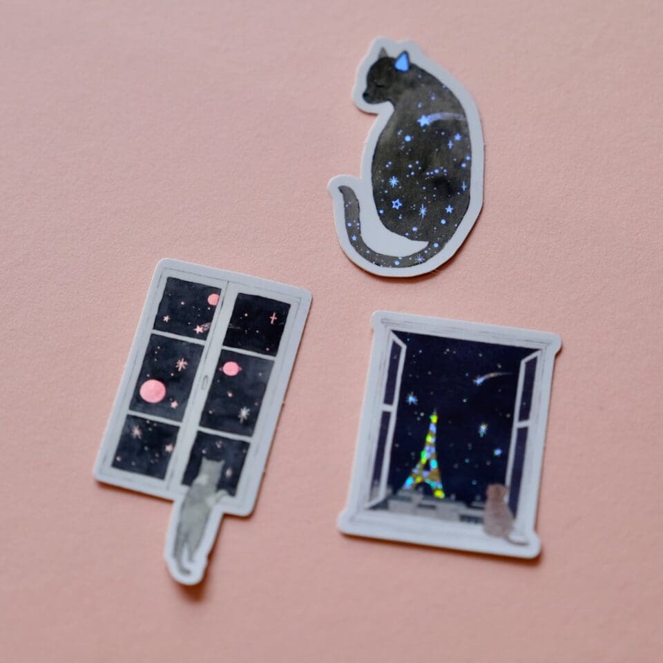 Sticker Holographique Magic Cat – Image 5