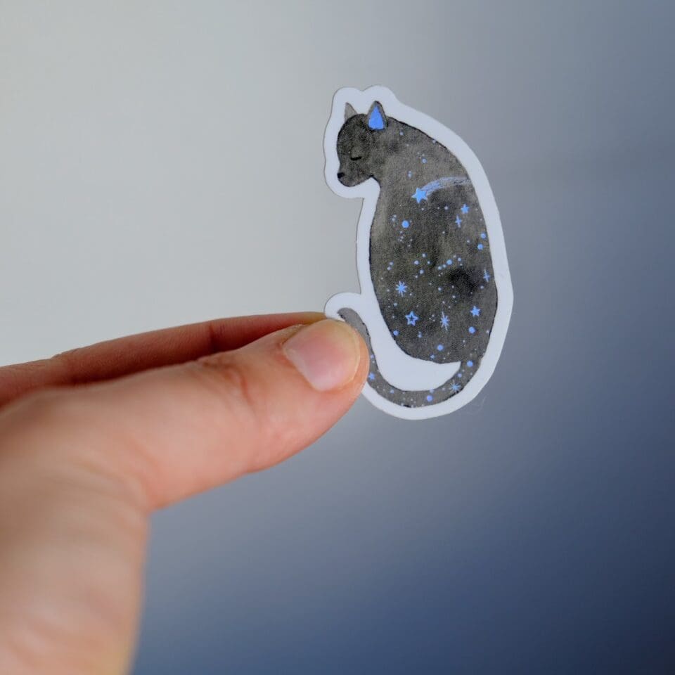 Sticker Holographique Magic Cat – Image 4