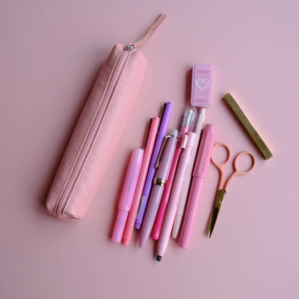 Trousse en Cuir Baby Rose – Image 6