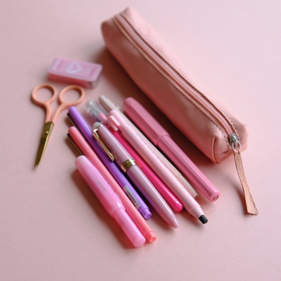 Trousse en Cuir Baby Rose – Image 7
