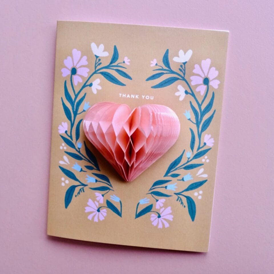 Carte Pop-up Heart Thank You – Image 2