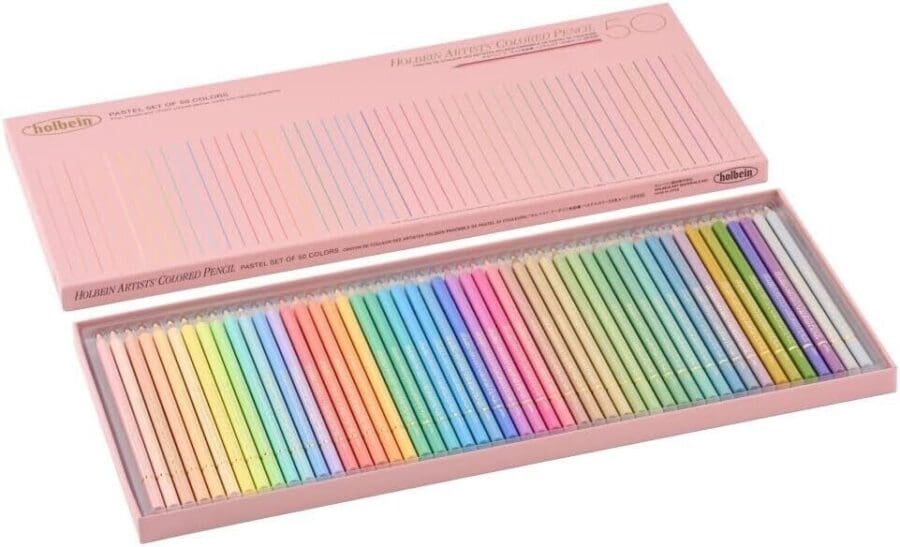 Holbein Coffret Crayons 50 Nuances Pastel