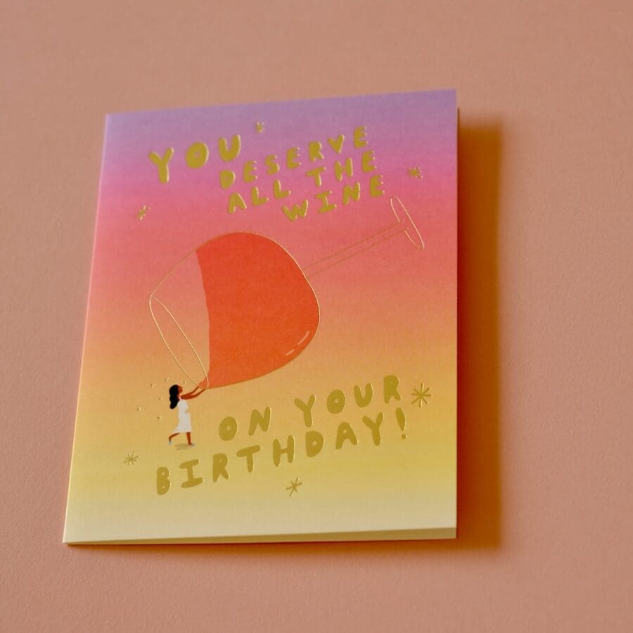 Carte Anniversaire You Deserve all the Wine – Image 3