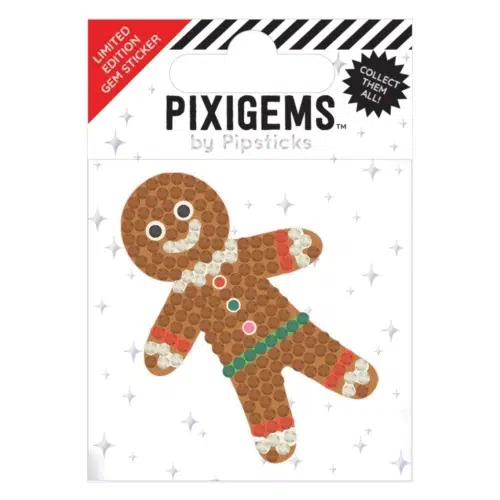 Stickers ave des perles brillantes en forme de bonhomme Ginger Cookie.