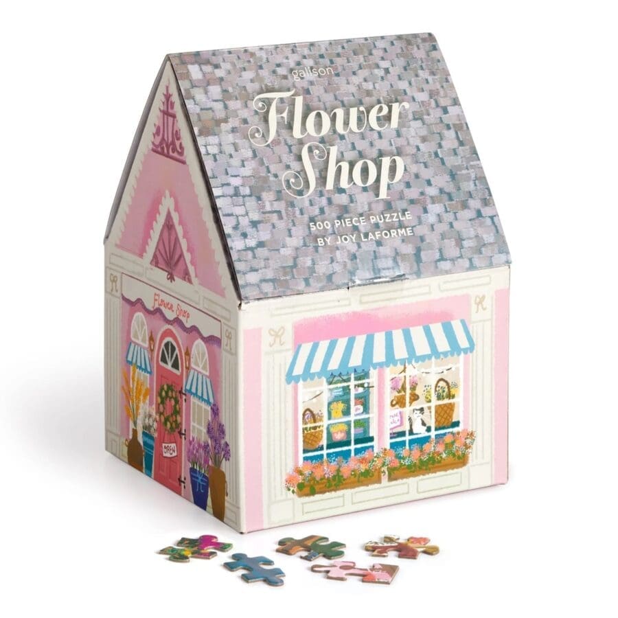 puzzle en forme de magasin de fleurs