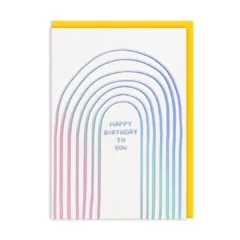 Carte Anniversaire Holo Rainbow