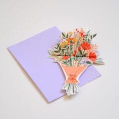 Mini Carte Pop Up - Bouquet de Fleurs