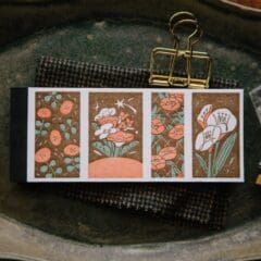 Book de Timbres Letterpress Floral Night