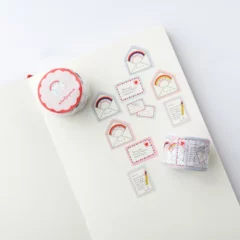 Washi Stickers Rainbow Snail Parade