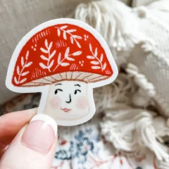 Sticker Champignon Fleuri