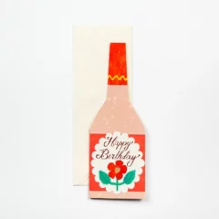 Carte Anniversaire Champagne Rosé