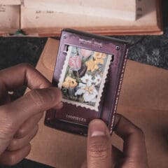 Stickers Timbres Boite aux Lettres Fleurs Flamandes