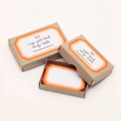 Etiquettes Geometric Orange