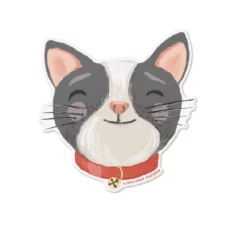 Sticker Black & White Cat