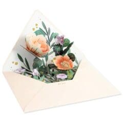 Carte pop-up Enveloppe Fleurs Sauvages