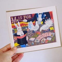 Carte de voeux Alphabet M for Magic