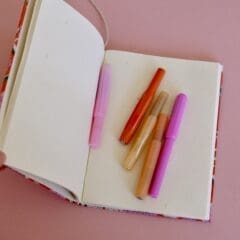 Cahier en Tissu Block Print Atelier Plume x Julie Flamingo