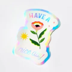 Sticker Holographique Flower