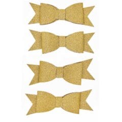 Stickers Noeud 3D Glitter Or