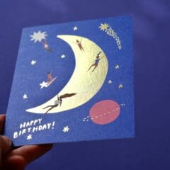 Carte Anniversaire Gold Moon