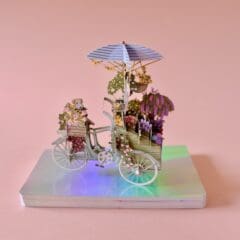 Carte Pop Up - Le Vélo du Marchand de Fleurs